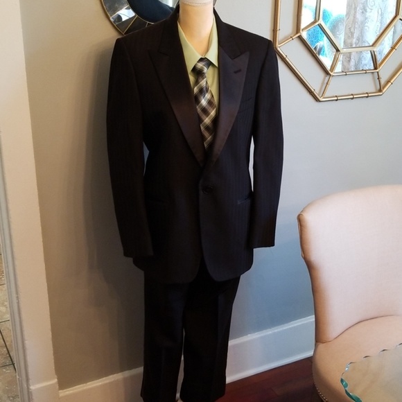 Dior Other - Christian Dior Black Stripe Tuxedo Suit Size 40R